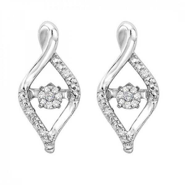 Silver Rhythm of Love Diamond Earrings
