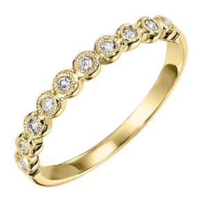 Yellow Gold Diamond Stackable Ring