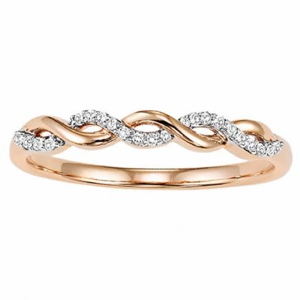 10kt Rose Gold Stackable Fashion Ring