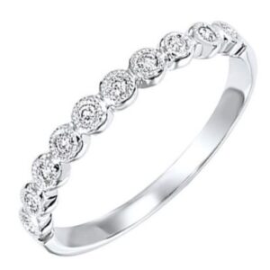 White Gold Diamond Stackable Ring