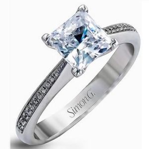 Simon G 18 Karat White Gold Diamond Mounting Simon G 18 Karat White Gold Diamond Mounting