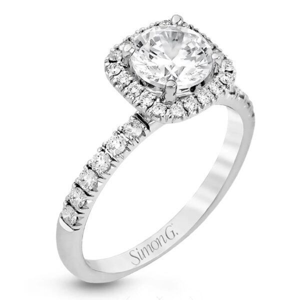 Simon G. 18 Karat White Gold Diamond Mounting