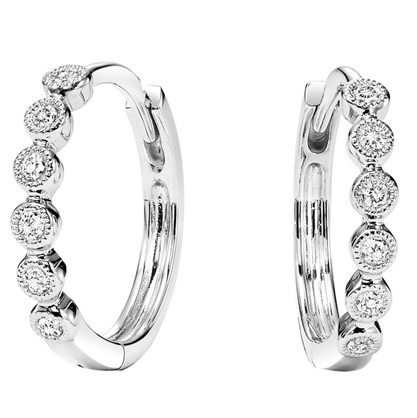 10 Karat White Gold Diamond Earrings