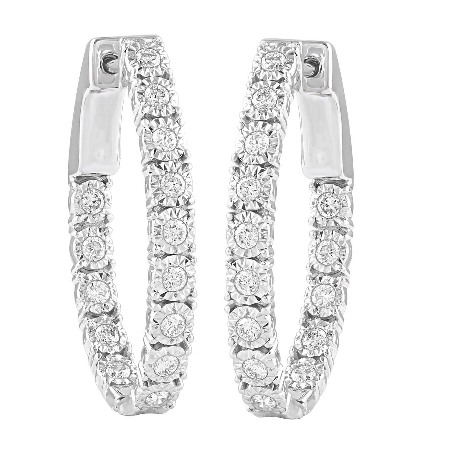 14 Karat White Gold Diamond Earrings - Charisma Jewelers