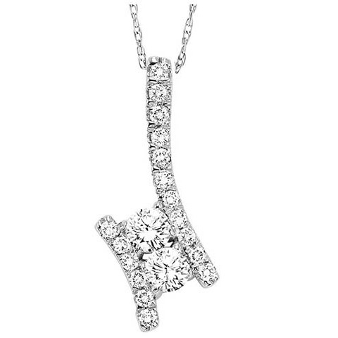 Silver Twogether Diamond Pendant