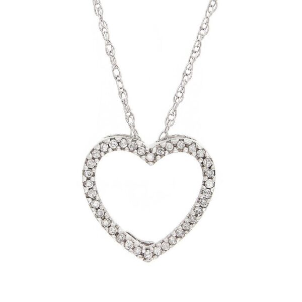 14 Karat Diamond Heart Pendant