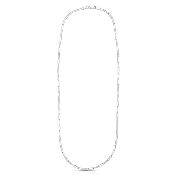 Sterling silver 18 inch paperclip chain necklace