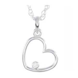 Sterling Silver and Diamond Necklace
