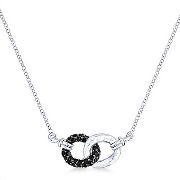 Gabriel & Co. Silver Black Spinel Necklace