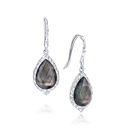 Gabriel & Co. Silver Rock Crystal and Mother of Pearl Earrings