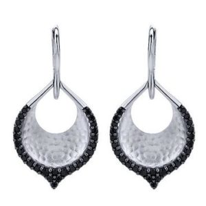 Gabriel & Co. Silver Black Spinel Earrings