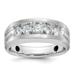 14 Karat White Gold Diamond Channel Set Band