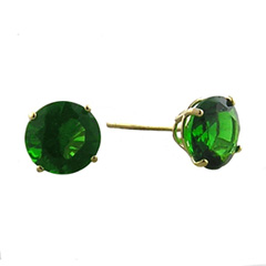 14kt Emerald Stud Earrings: May