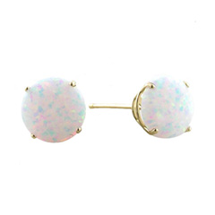14kt Opal Stud Earrings: October