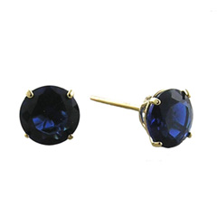 14kt Sapphire Stud Earrings: September