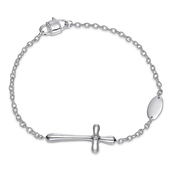 Gabriel & Co. Silver Cross Bracelet