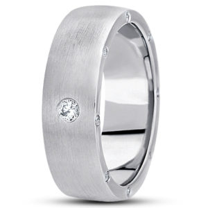 14 Karat White Gold Diamond Band
