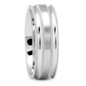 14 Karat White Gold Wedding Band