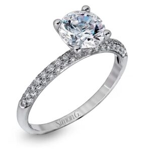 Simon G. 18 Karat White Gold Diamond Mounting