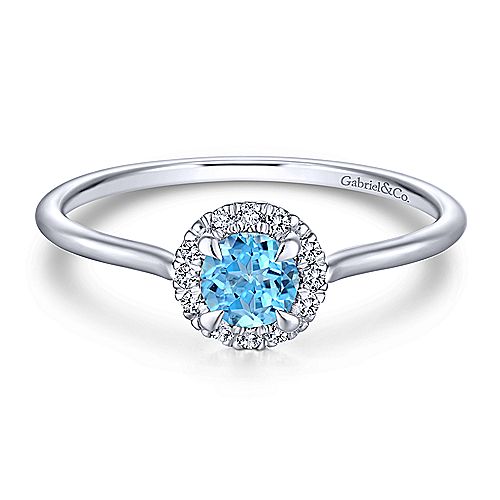 Gabriel & Co. Blue Topaz Fashion Ring