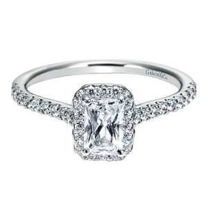 Gabriel & Co. Emerald Engagement Ring