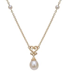 Gabriel & Co. Pearl and Diamond Necklace