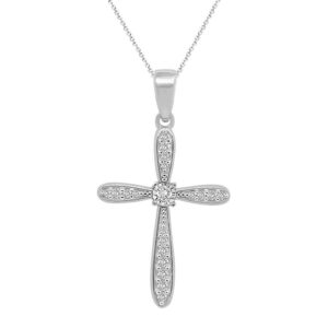 10 Karat Diamond Cross Pendant
