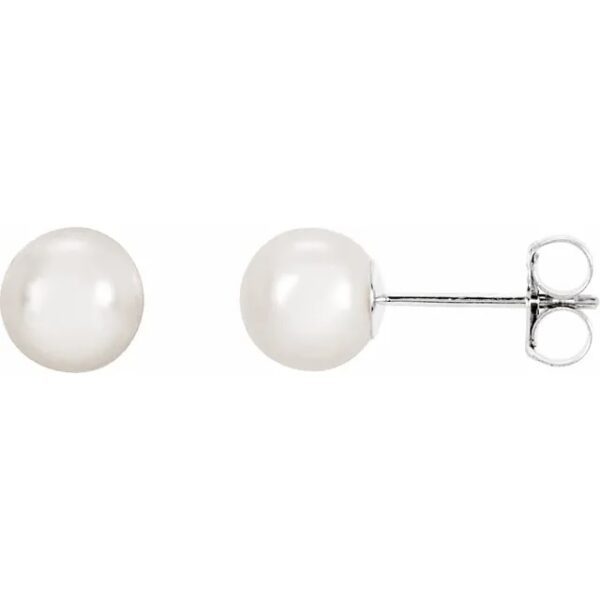 14 Karat Pearl Stud Earrings
