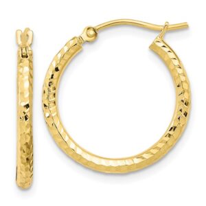 10 karat yellow gold hoop earrings