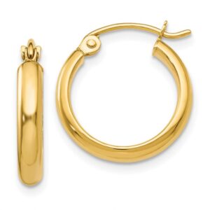 14 karat yellow gold hoop earrings