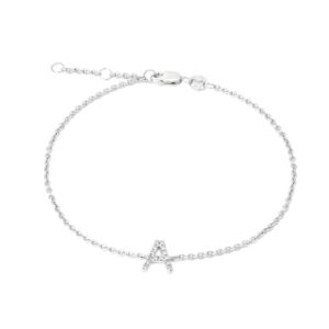 Sterling Silver Initial 'A' Bracelet
