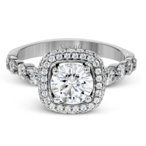Simon G. 18 Karat White Gold Diamond Mounting