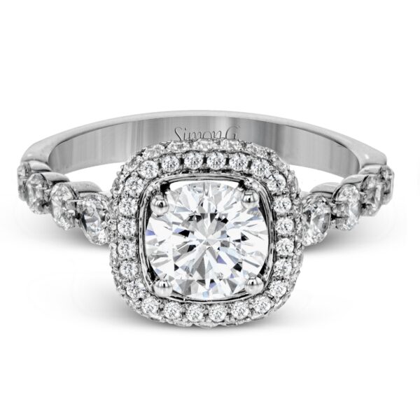 Simon G. 18 Karat White Gold Diamond Mounting
