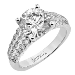 Simon G. 18 Karat White Gold Diamond Mounting
