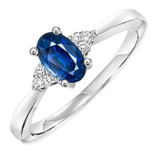 10kt White Gold Sapphire Fashion Ring