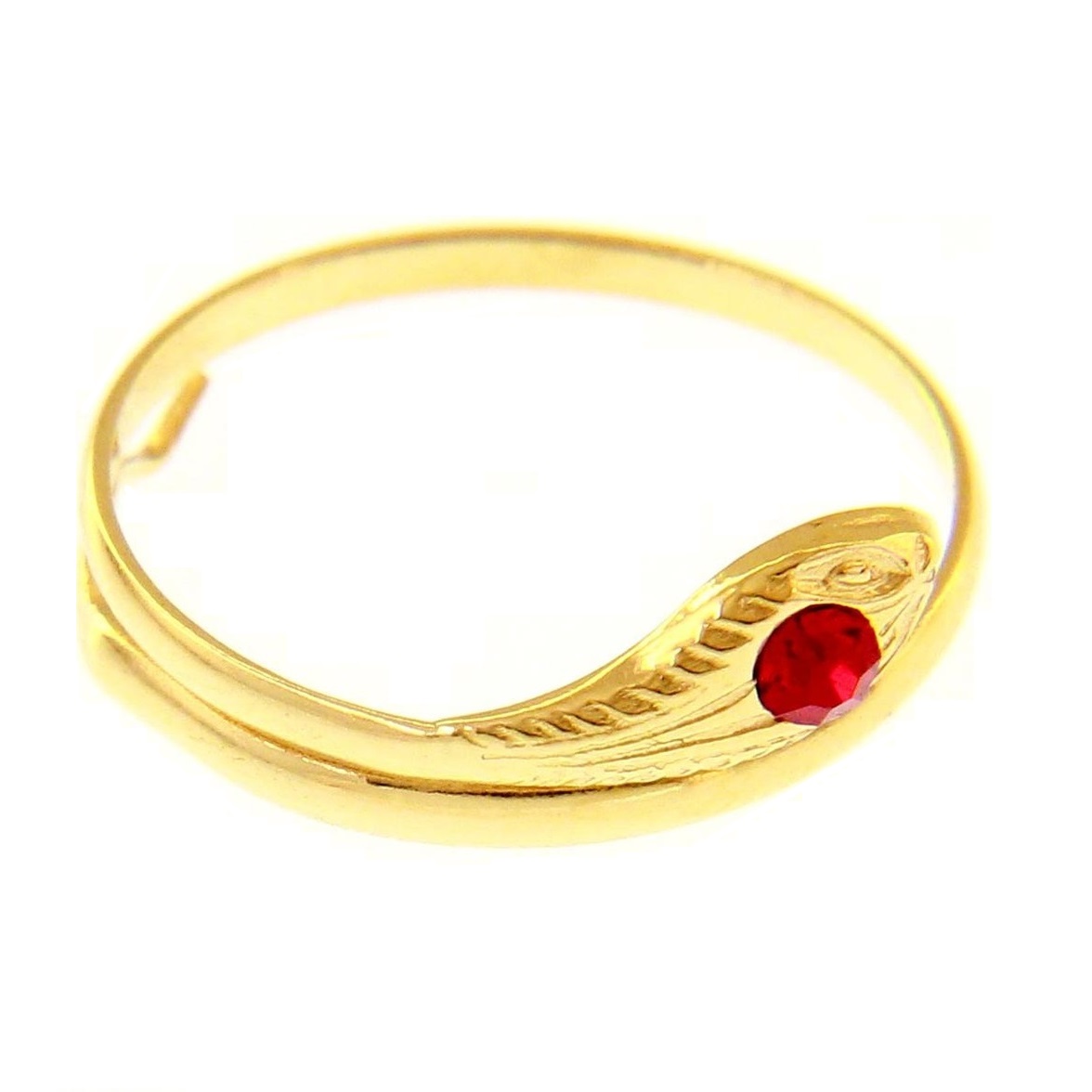 18 Karat Yellow Gold Snake Ring - Charisma Jewelers