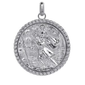 Gabriel & Co. Men’s Silver St. Christopher Pendant