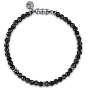 Gabriel & Co. Men’s Silver Black Onyx Bracelet