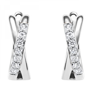 10 Karat White Gold Diamond Earrings