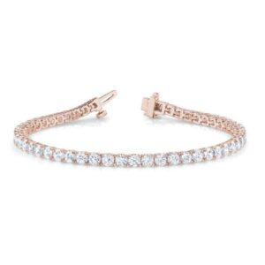 14 karat rose gold diamond tennis bracelet