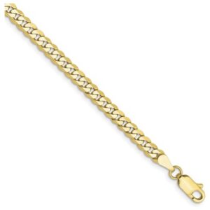 10 karat yellow gold 8 inch curb bracelet.