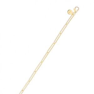 14 karat yellow gold paperclip bracelet.  7 inches.