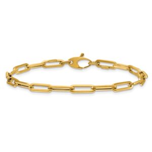 14 karat yellow gold paperclip bracelet