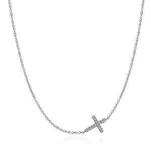 Gabriel & Co. Silver Cross Necklace