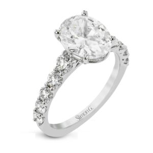Simon G. 18 Karat White Gold Engagement Ring