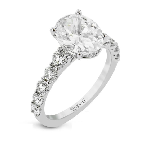 Simon G. 18 Karat White Gold Engagement Ring