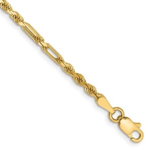 14 karat yellow gold Milano rope bracelet. 7 inches.