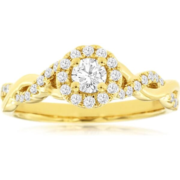 14 Karat Yellow Gold Engagement Ring