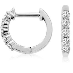 14 Karat White Gold Diamond Earrings
