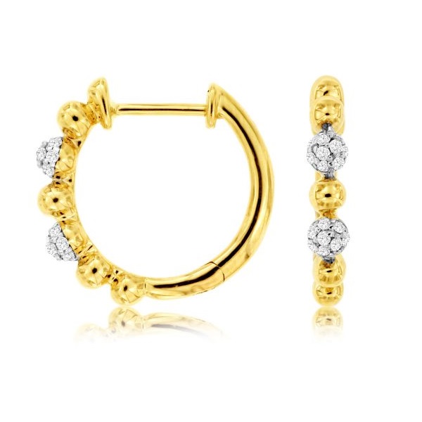 10 Karat Yellow Gold Diamond Earrings - Charisma Jewelers